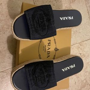 Prada platform slides